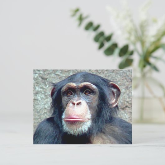 Chimpansee Briefkaart (Staand voorkant)