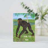 Chimpansee Briefkaart (Staand voorkant)