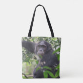 Chimpansee-canvas tas (Achterkant)