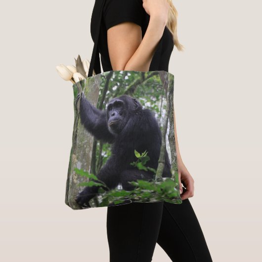 Chimpansee-canvas tas (Dichtbij)