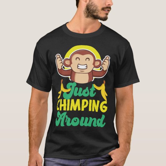 Chimpansee chimpt gewoon rond pullover hoodie (Voorkant)