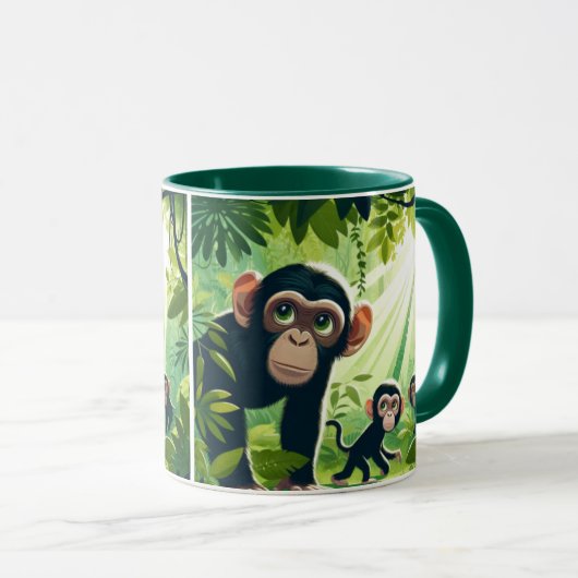 Chimpansee Coffee Mok (Voorkant rechts)