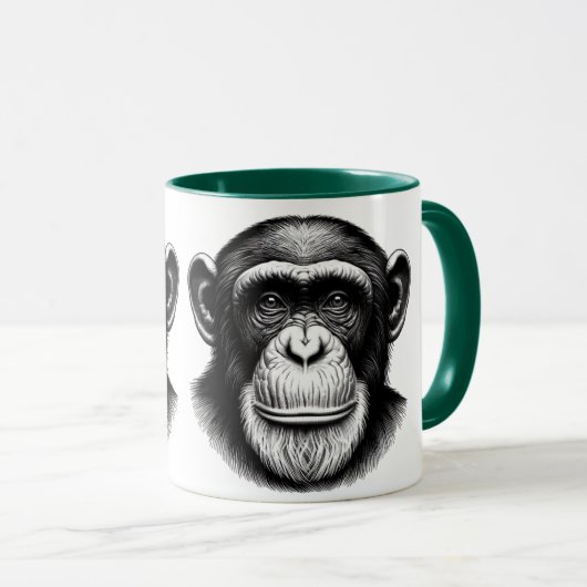 Chimpansee Coffee Mok (Voorkant rechts)