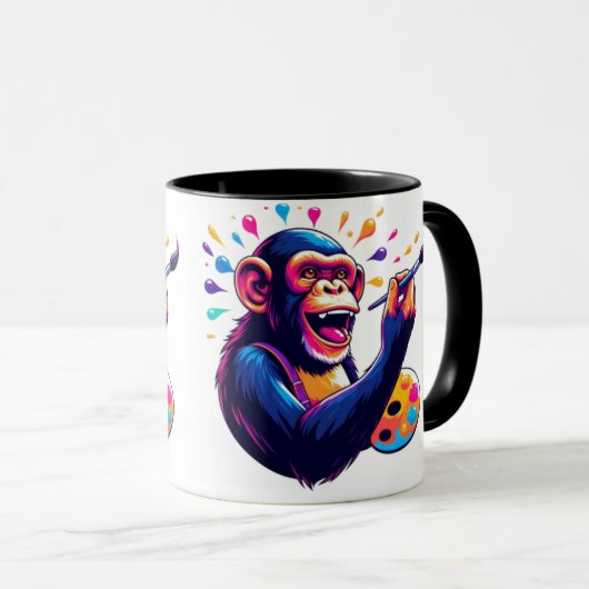 Chimpansee Coffee Mok (Voorkant rechts)