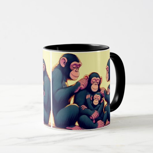 Chimpansee Coffee Mok (Voorkant rechts)