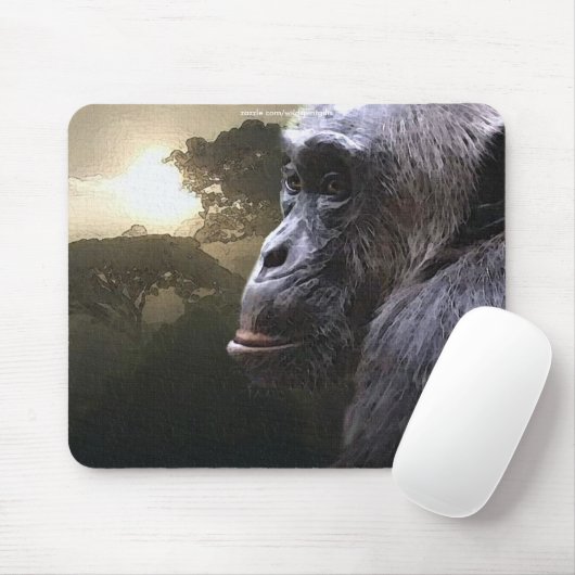 Chimpansee Conservation Wildlife Art Mousepad Muismat (Met muis)