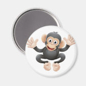Chimpansee Dier Cartoon Karakter Magneet (Voorkant / Achterkant)