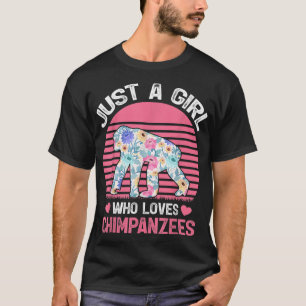 Chimpansee Dierenvriend gewoon een meisje dat van T-shirt
