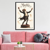 Chimpansee Dirigent Canvas Afdruk (Insitu (Woonkamer))