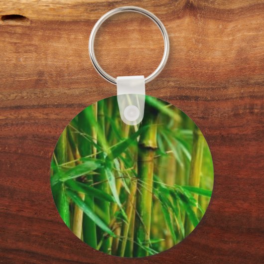 Chimpansee en bamboe sleutelhanger (Achterkant)