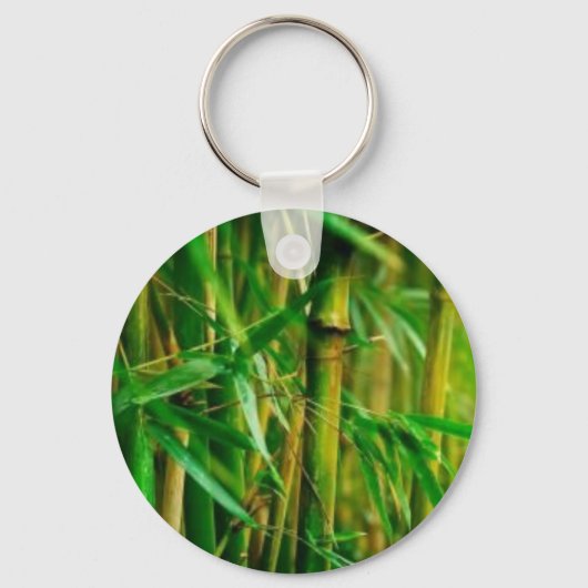 Chimpansee en bamboe sleutelhanger (Achterkant)