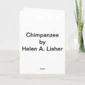 Chimpansee Feestdagen Kaart (Achterkant)