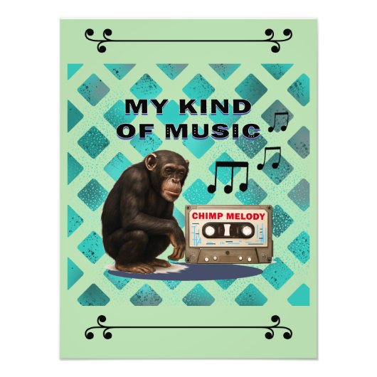 chimpansee foto afdruk (Voorkant)