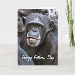 Chimpansee foto Happy Vaderdag Kaart