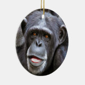 Chimpansee-foto Keramisch Ornament (Rechts)