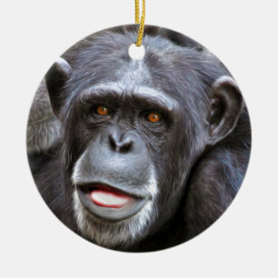 Chimpansee-foto Keramisch Ornament
