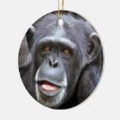Chimpansee-foto Keramisch Ornament (Links)
