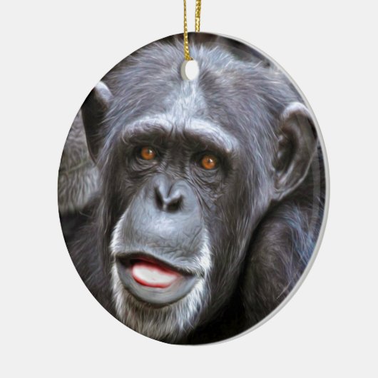 Chimpansee-foto Keramisch Ornament (Links)