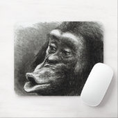 Chimpansee Gedisformeerd en Sulky Muismat (Met muis)