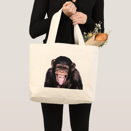 Chimpansee Grote Tote Bag (Voorkant (product))
