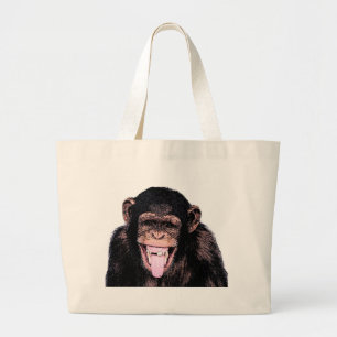 Chimpansee Grote Tote Bag