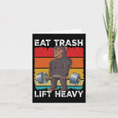 Chimpansee Gym Gewichtstraining Eet Trash Lift Hea Kaart (Voorkant)