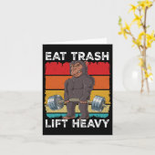 Chimpansee Gym Gewichtstraining Eet Trash Lift Hea Kaart (Gele Bloem)