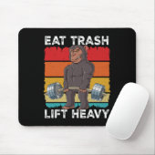 Chimpansee Gym Gewichtstraining Eet Trash Lift Hea Muismat (Met muis)