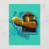 Chimpansee Holding a Banana Briefkaart (Voorkant)