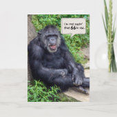 chimpansee humor van 66 jaar kaart (Voorkant)