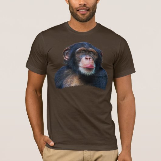 CHIMPANSEE II Wildlife Art T-shirt (Voorkant)