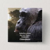 CHIMPANSEE III UITSTERVEN Wildlife Button (Voorkant)