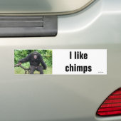 Chimpansee in Afrika Bumpersticker (Op auto)