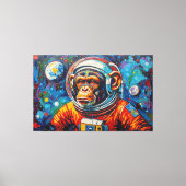 CHIMPANSEE IN DE RUIMTE-3 CANVAS AFDRUK (Voorkant)