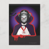 Chimpansee in Dracula Costume Briefkaart (Voorkant)
