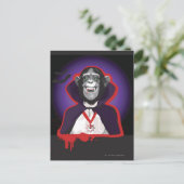 Chimpansee in Dracula Costume Briefkaart (Staand voorkant)