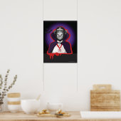 Chimpansee in Dracula Costume Poster (Keuken)