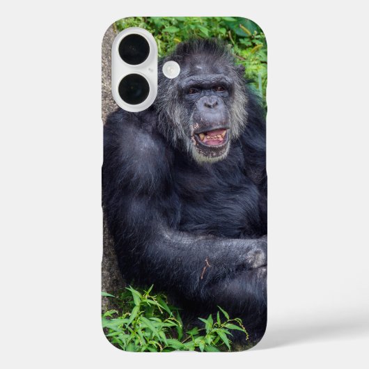 Chimpansee in groene Planten Case-Mate iPhone Case (Achterkant)