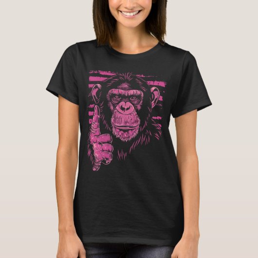 Chimpansee in het roze t-shirt (Voorkant)