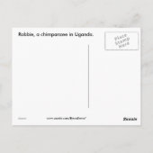 Chimpansee in Oeganda Briefkaart (Achterkant)