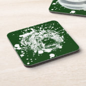 Chimpansee in White Splash Bier Onderzetter (Linkerzijde)