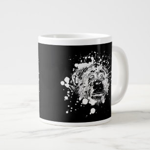 Chimpansee in White Splash Grote Koffiekop