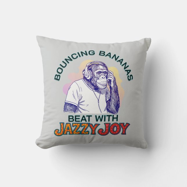 Chimpansee is een goede luisteraar kussen (Voorkant)