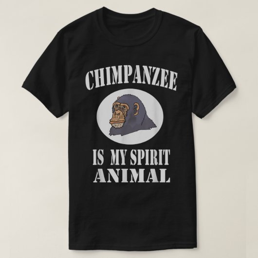 Chimpansee is mijn geestdier t-shirt (Design voorkant)
