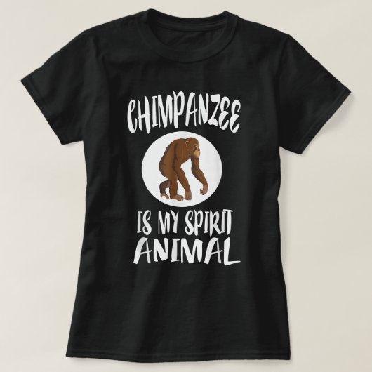 Chimpansee is mijn geestdier t-shirt (Design voorkant)