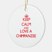 Chimpansee Keramisch Ornament (Links)