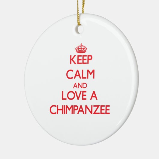 Chimpansee Keramisch Ornament (Links)