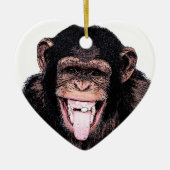 Chimpansee Keramisch Ornament (Voorkant)