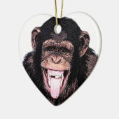 Chimpansee Keramisch Ornament (Links)