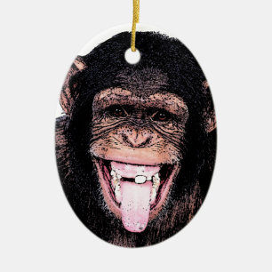 Chimpansee Keramisch Ornament